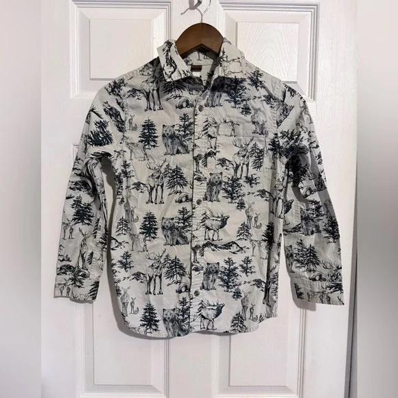 Tea Collection Forest Toile Button Shirt - Picture 2 of 7